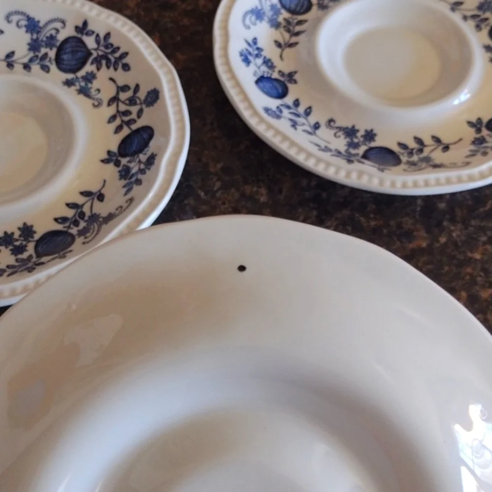 Kensington Ironstone England tea cup saucers set of 3